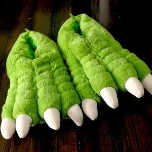 Fuzzy monster feet house shoes